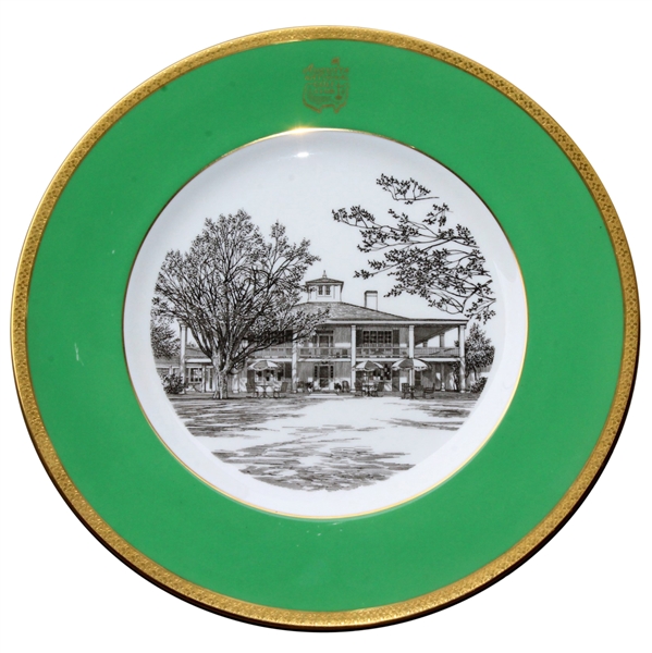 Augusta National Clubhouse Wedgwood Bone China Ltd Ed Plate #109 - Gifted to Bobby Jones' Son Robert Tyre III