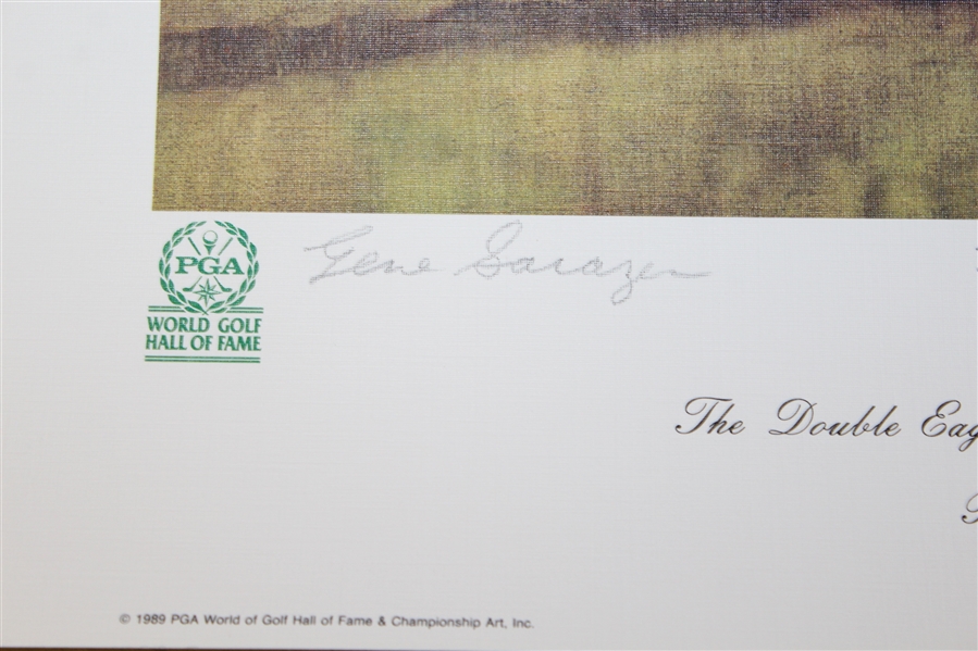 Gene Sarazen Signed PGA World Golf Hall of Fame Double Eagle Ltd Ed Print - Fuchs Signed JSA ALOA
