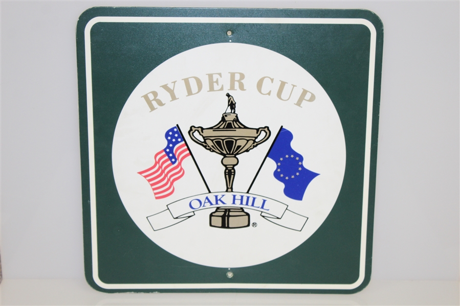Ryder Cup 14th Hole Crossing Signs from Oak Hill