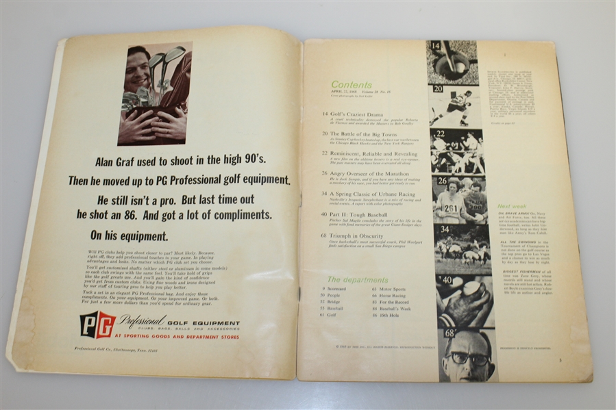 Bob Goalby & Robert de Vicenzo Signed April 22, 1968 Sports Illustrated JSA ALOA