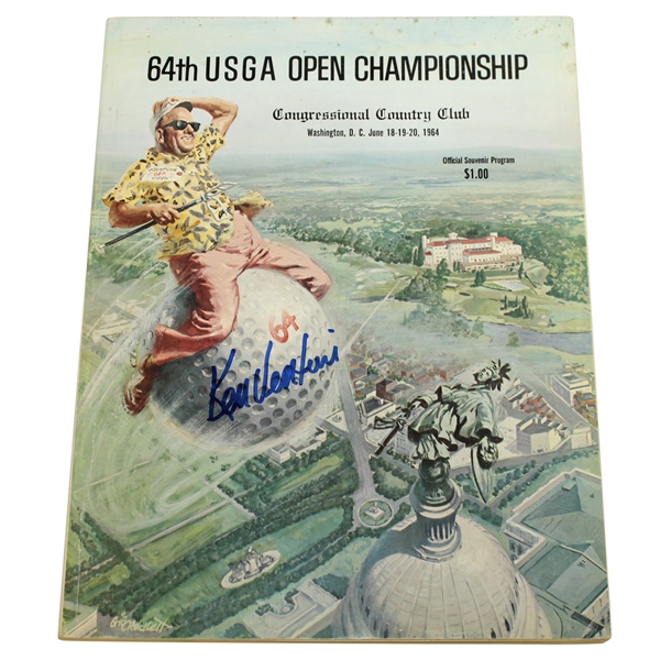 Ken Venturi Signed 1964 US Open at Congressional CC Program JSA ALOA