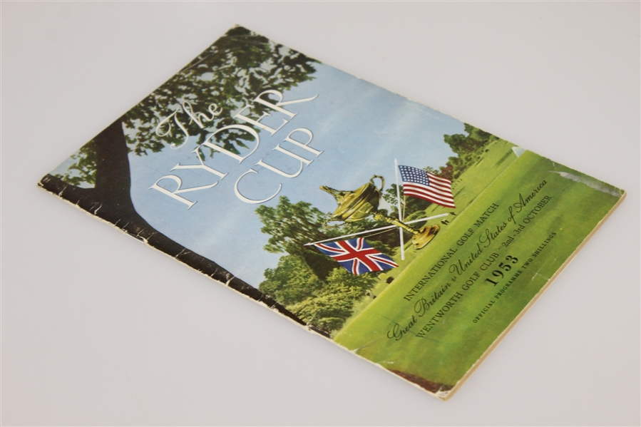 1953 Ryder Cup at Wentworth GC Official Program - USA 6 1/2 - 5 1/2