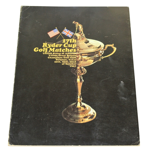 1967 Ryder Cup at Champions Golf Club Official Program - USA 23 1/2 - 8 1/2