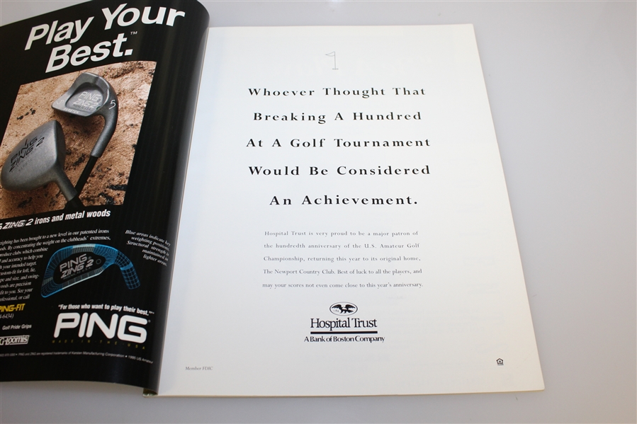 Tiger Woods Signed 1995 US Amateur Championships Ticket with Program JSA ALOA