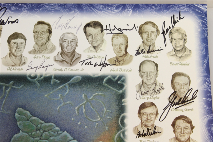 Multi-Signed 2000 MasterCard Championship Poster - Nicklaus, Player, Trevino, & others JSA ALOA