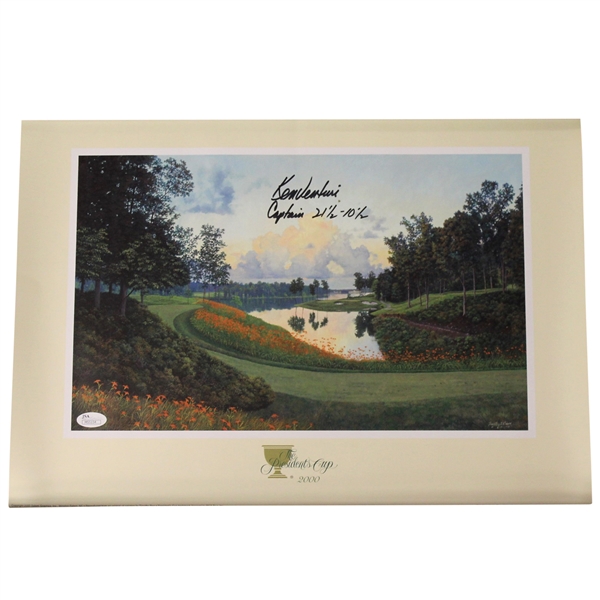Ken Venturi Signed 2000 The President's Cup Poster with 'Captain 21 1/2 - 10 1/2' JSA #M55154