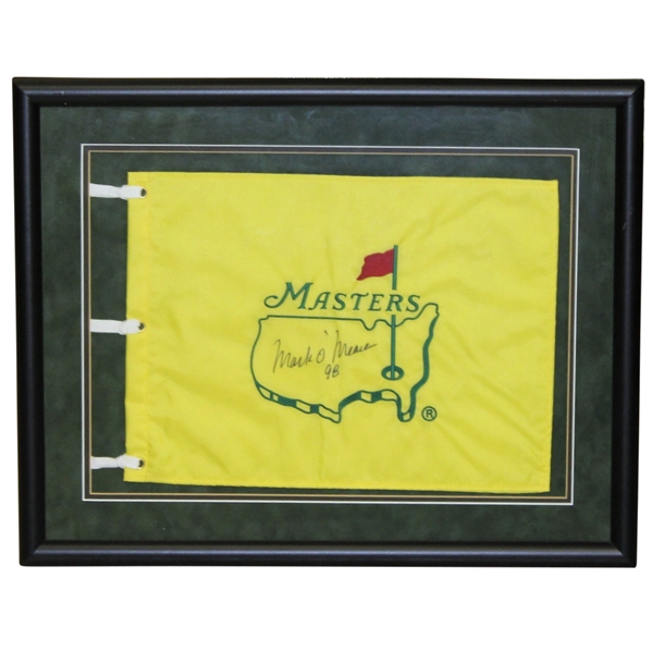 Mark O'Meara Signed Masters Undated Flag with '98' Notation - Framed JSA ALOA