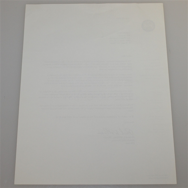 Ben Hogan's 1994 PGA Class-A Certificate with Letter