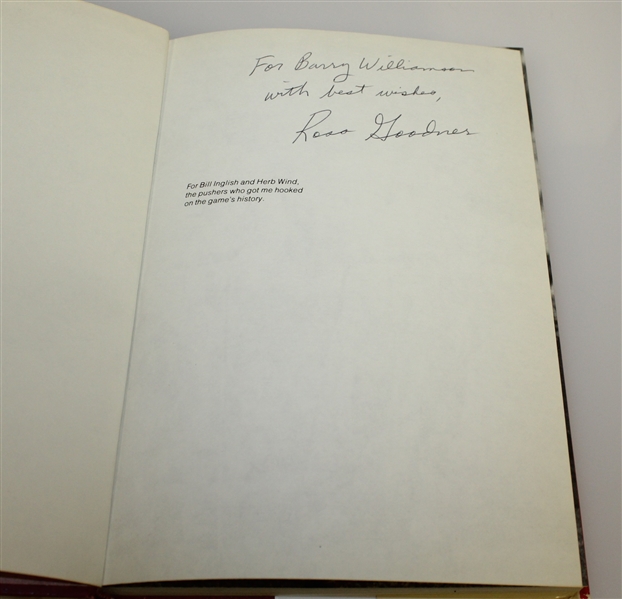 First Edition 'Golf's Greatest - The Legendary World Golf Hall of Famers' Signed by Author Ross Goodner