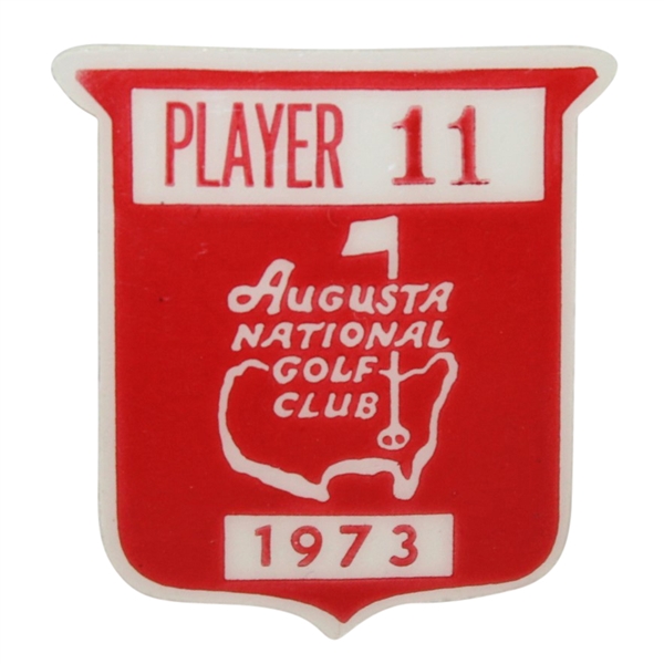 Deane Beman's 1973 Masters Tournament Contestant Badge #11 - Tommy Aaron Winner