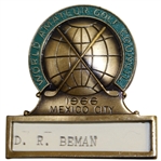 Deane Bemans 1966 World Amateur Golf Championship Contestant Badge - Mexico City