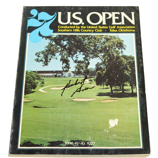 Hubert Green Signed 1977 US Open Championship at Southern Hills CC Program JSA ALOA