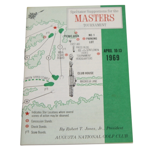 1969 Masters Tournament Spectator Guide - George Archer Winner