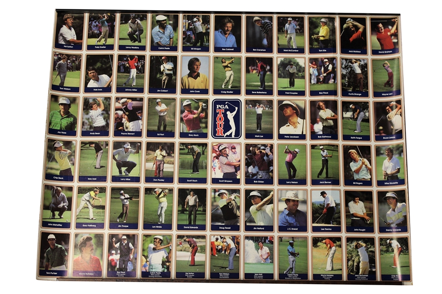 1983 PGA Tour Complete Uncut Golf Card Sheet