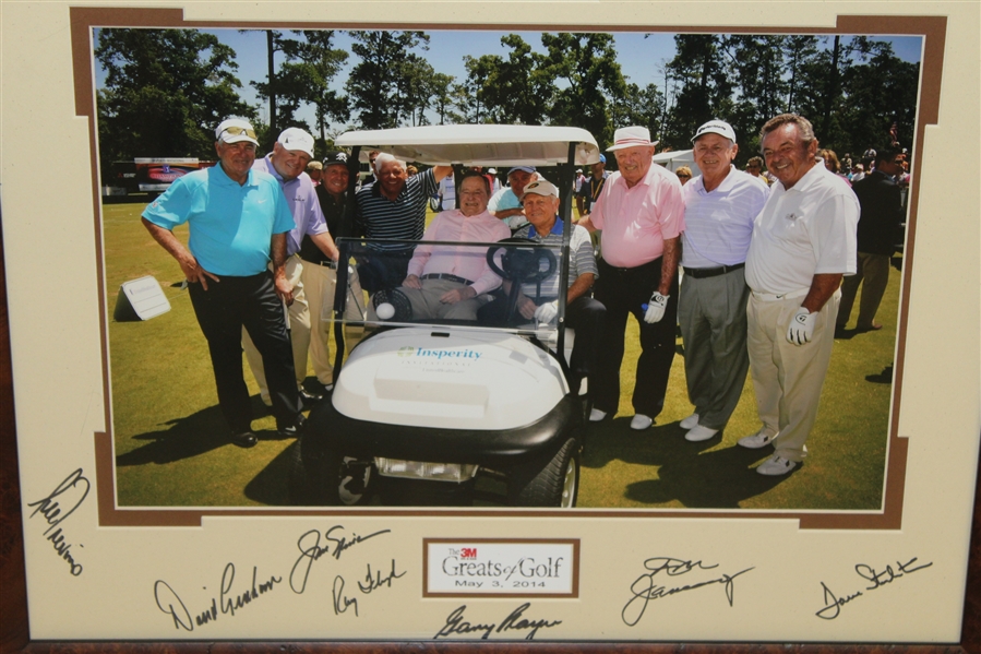 Multi-Signed 2014 The 3M Greats of Golf Photo - Stars with President Bush - Framed JSA ALOA