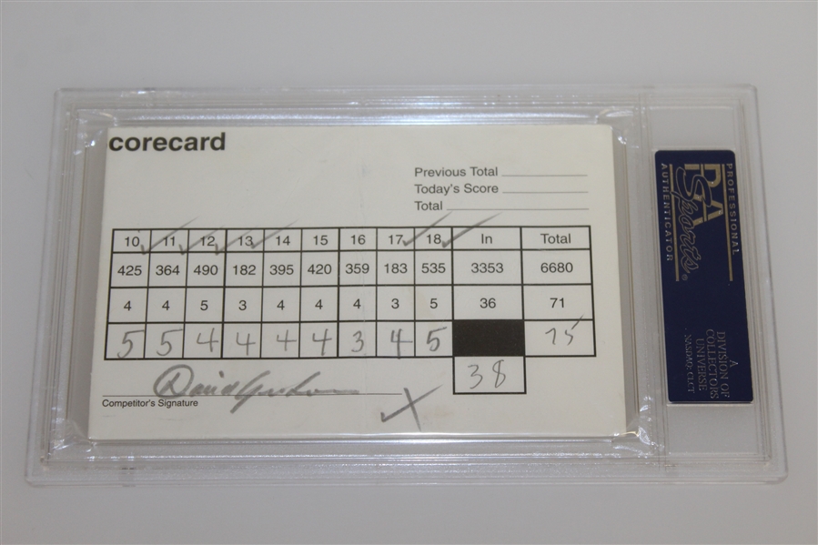 Arnold Palmer (Marker) Signed David Graham (Contestant) 1996 Scorecard PSA #83405277
