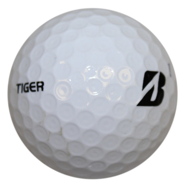 Tiger Woods' Personal Used Bridgestone Tour BXS Logo Golf Ball