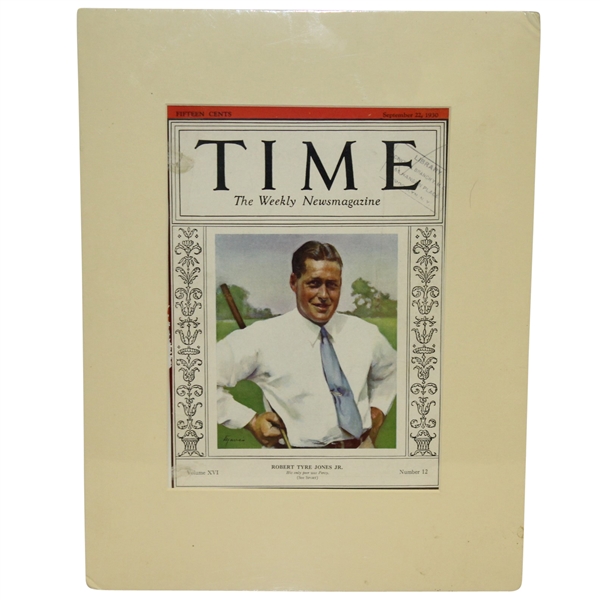 Bobby Jones TIME Magazine Weekly News Magazine Cover - September 22, 1930
