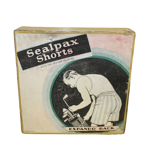 Vintage Sealpax Shorts Box - Golfer and Clubs - Box Only