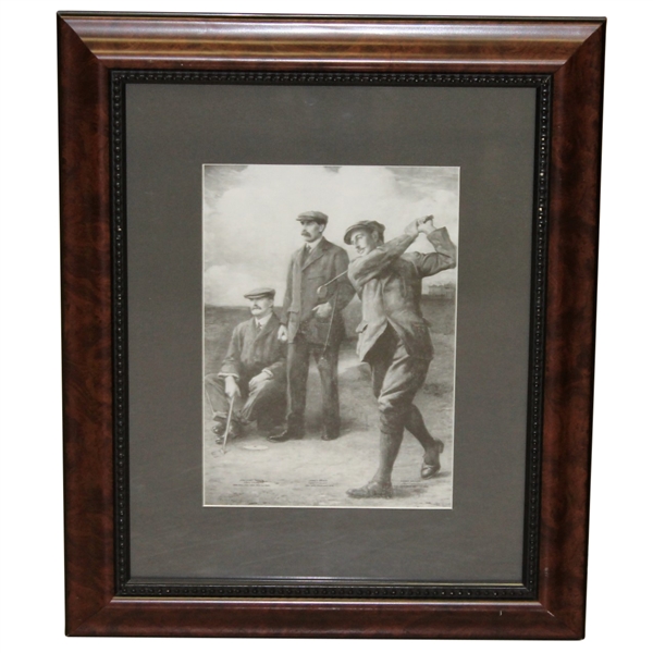 'Braid, Vardon, & Taylor Triumvirate' Clement Flower 1913 Presentation Photo - Framed