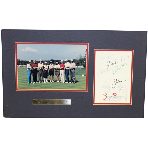 Nicklaus & All Other Contestants Signed First Ever Three Tour Challenge - 1992 JSA ALOA