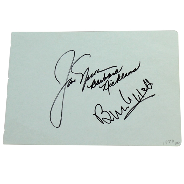 Jack Nicklaus & Barbara Nicklaus Classic Signed Album Page JSA ALOA