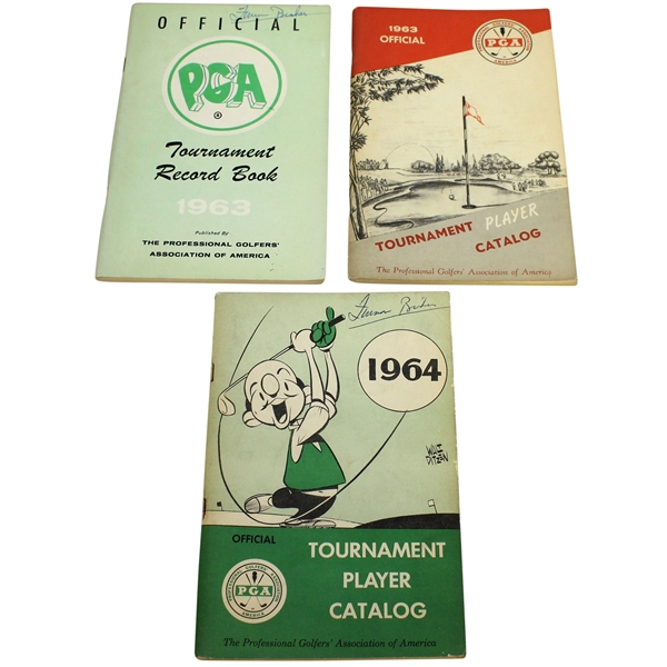1963 & 1964 Official Player PGA Catalogs with 1963 PGA Record Book