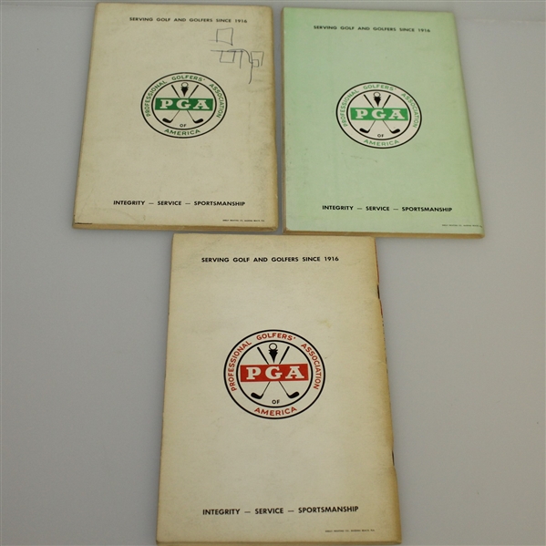 1963 & 1964 Official Player PGA Catalogs with 1963 PGA Record Book