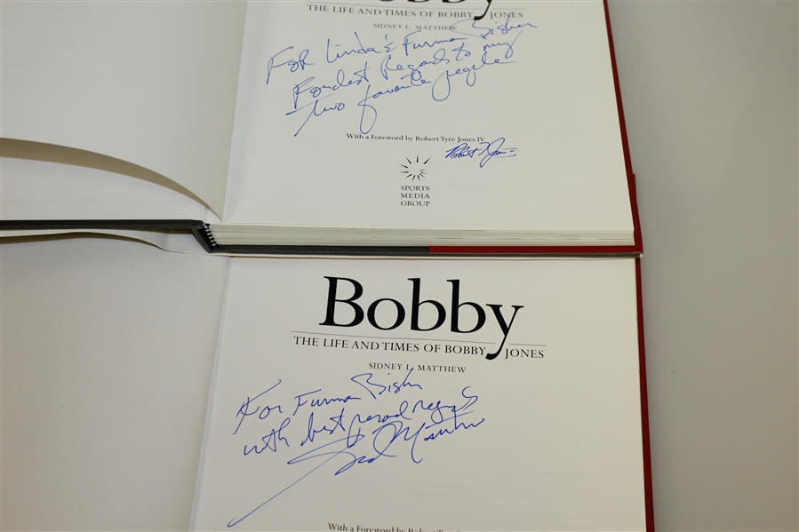 Four Bobby Jones Books - Two Signed by Sid Matthews & One by Bobby Jones IV JSA ALOA