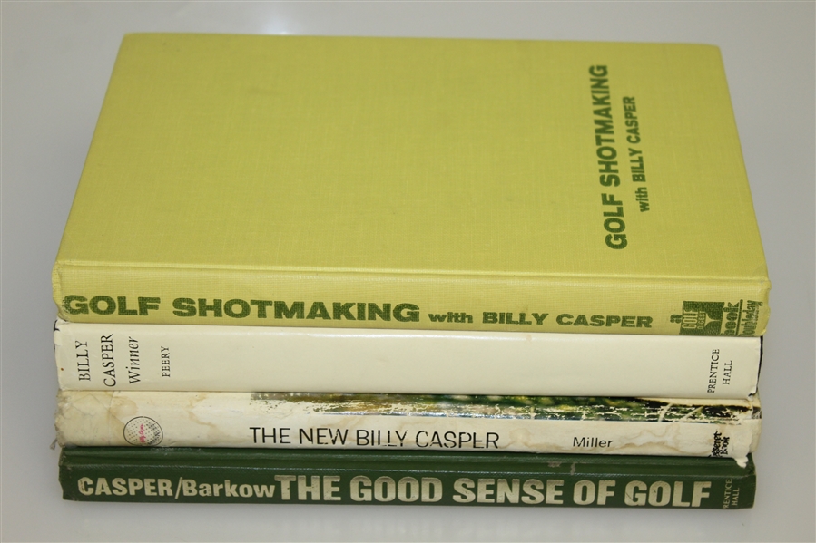 Four Billy Casper Signed Books - Shotmaking, Winner, New Billy Casper, & Good Sense JSA ALOA