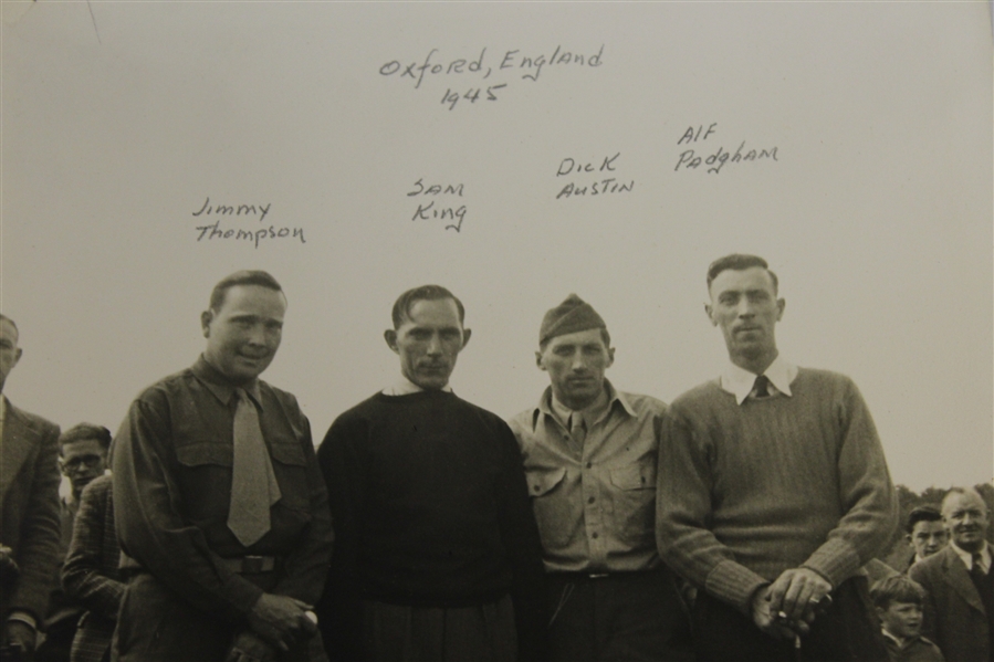 Alf Padgham, Jimmy Thompson, Sam King, & Dick Austin Original 1945 Oxford Photo