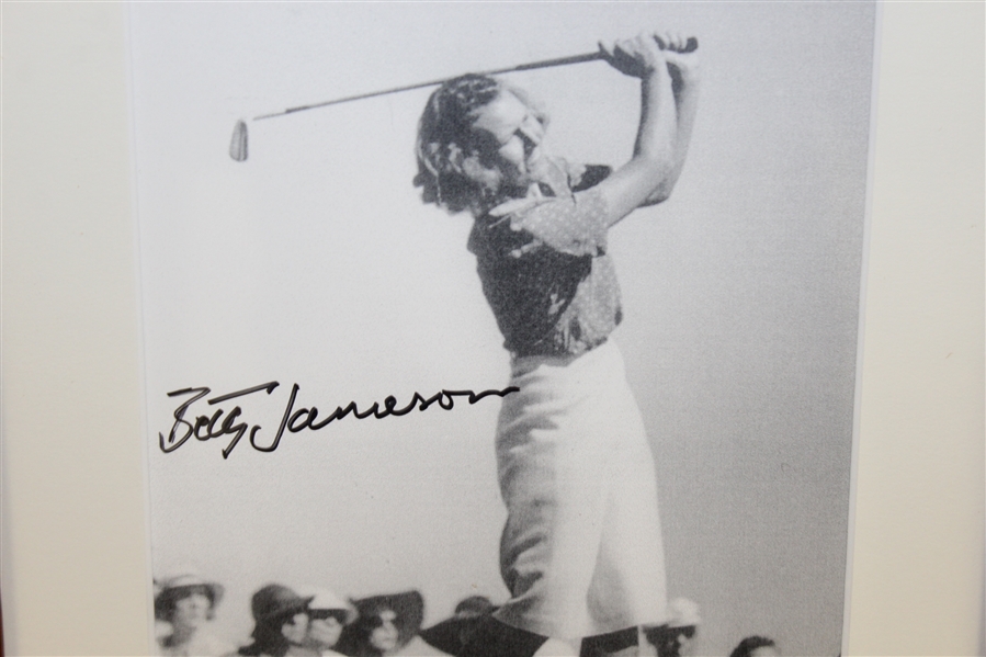 Betty Jameson Signed Post-Swing Black and White Photo - Framed JSA ALOA