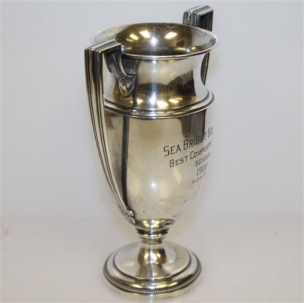 1908 Sea Bright Golf Club Sterling Silver Season Best Composite Score Winner Trophy