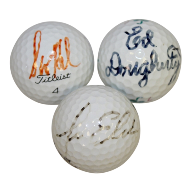Lee Elder, Ed Dougherty, and Signed Golf Balls JSA ALOA