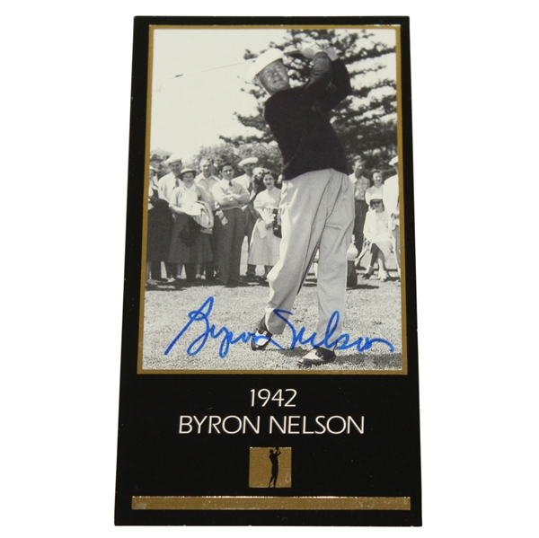 Byron Nelson Signed GSV Champions of Golf Masters Collection Card JSA ALOA