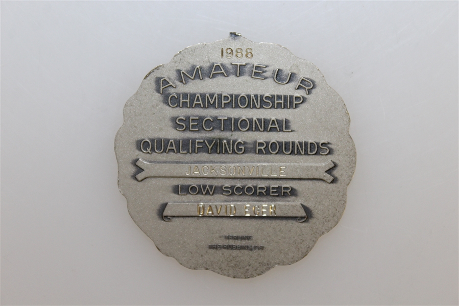 1988 US Amateur Championship Sectional Low Scorer Medal - David Eger