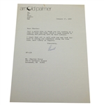 Arnold Palmer Signed Letter to Charles Price January 27, 1983 JSA ALOA