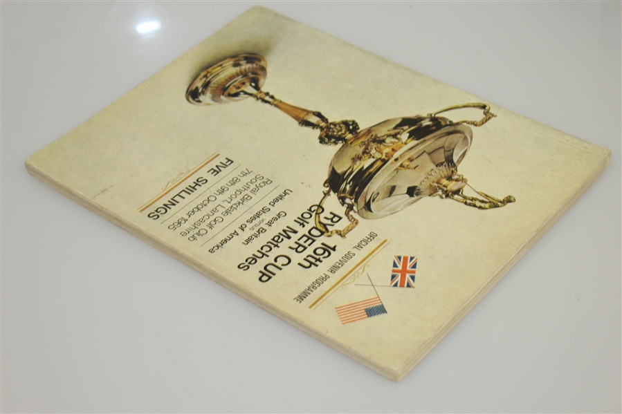 1965 Ryder Cup at Royal Birkdale Golf Club Official Program - USA 19 1/2 - 12 1/2