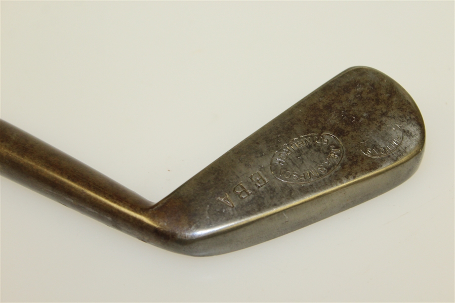 J & A Simpson Edinburgh Hand Forged Face Stamped Iron with Shaft Stamp