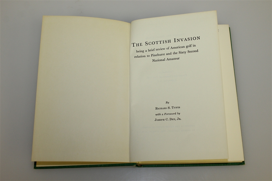 Charles Prices' 1962 'The Scottish Invasion' Book Signed by Author Tufts - Pinehurst Publisher