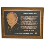 Charles Prices 1985 Memorial Gold Journalism Induction Award - As Sponsored By Jack Nicklaus