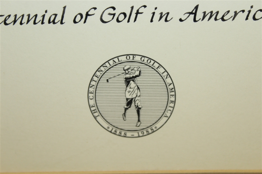 Charles Price's 1988 One of '100 Heroes of the First Century of Golf' Award - Framed