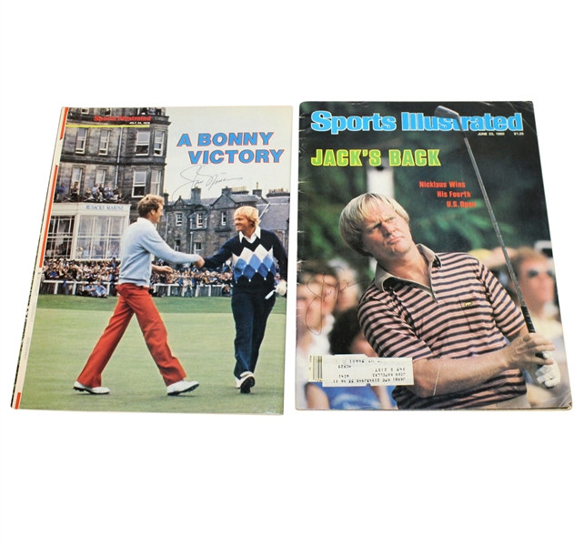 Two Jack Nicklaus Signed Sports Illustrated Magazines - 1978 & 1980 JSA ALOA