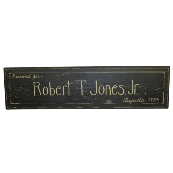 Collector Produced Robert T. Jones, Jr. Augusta 1934 Wood Sign - Not ANGC Item