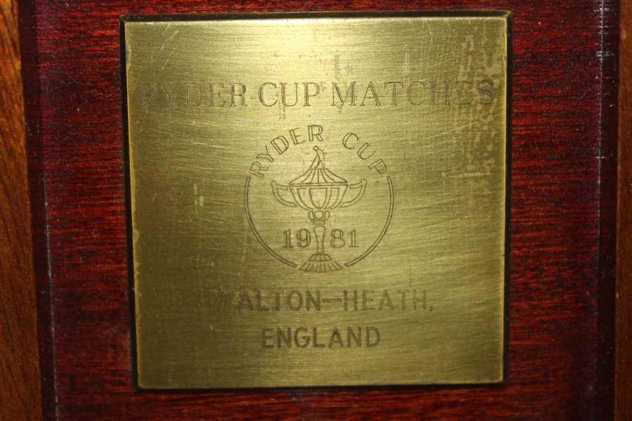 1981 Ryder Cup Player Gift - Matthew Norman Swiss Clock - Ray Floyd Collection