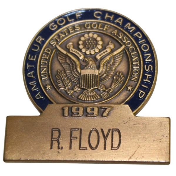 Robert Floyd's 1997 US Amateur Contestant Badge - Round of 16 - Cog Hill, Lemont , IL