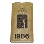 Ray Floyds Personal 1986 PGA Tour Credential Badge/ Money Clip - U.S. Open Winning Year