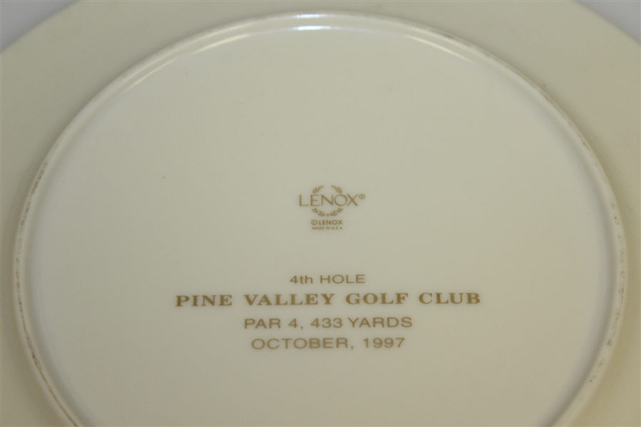 Pine Valley Golf Club Lenox Canada Cup Plate, 1997- 4<sup>th</sup> Hole, Fairway View