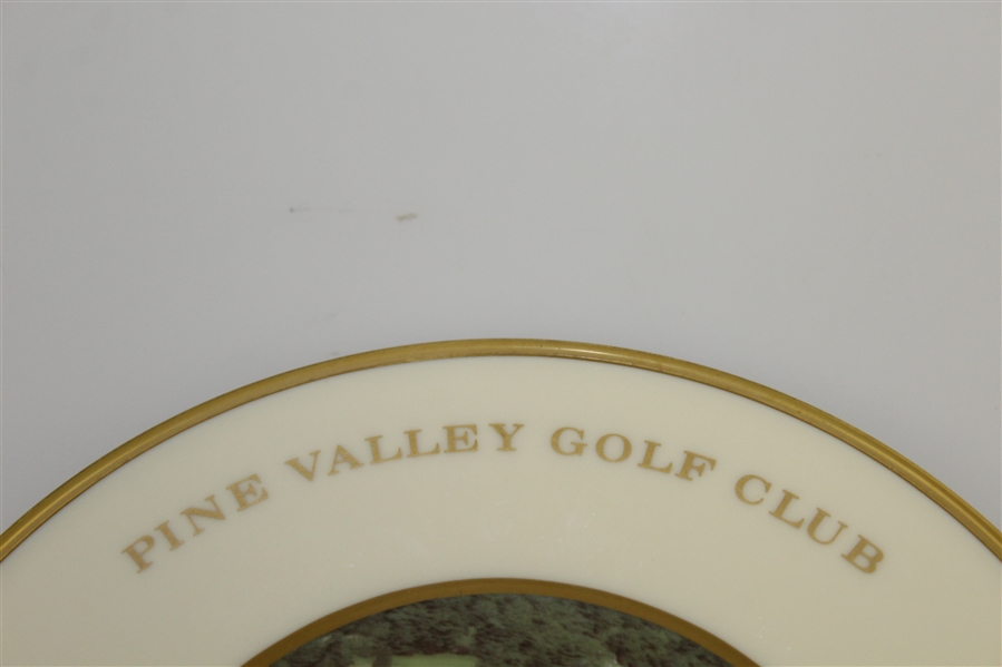 Pine Valley Golf Club Lenox Canada Cup Plate, 1993 - 4<sup>th</sup> Hole, Ariel View
