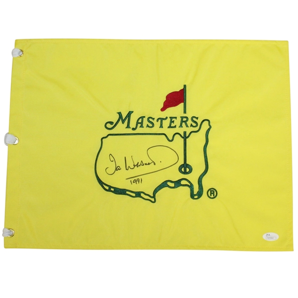 Ian Woosnam Signed Masters Undated Flag with Year Won Notation JSA #N35964